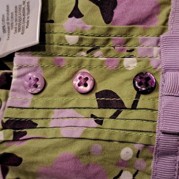 Gymboree girls 6-12 months green & purple blouse - Picture 5 of 6